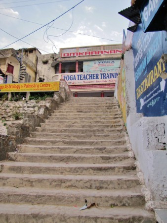 stairs leading to our ashram